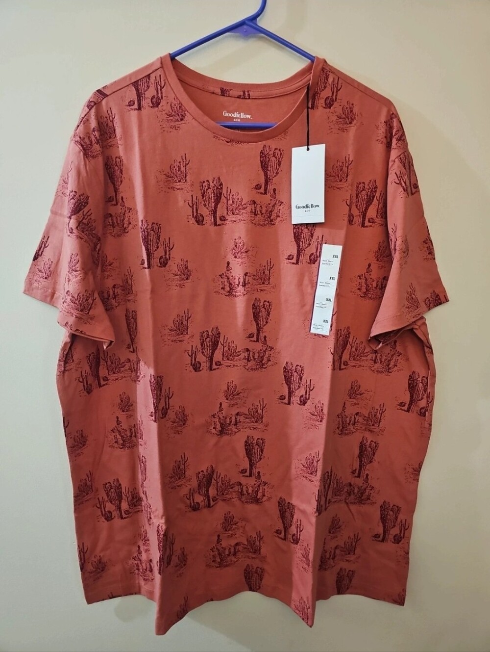 Goodfellow & Co Men's Rust Desert Cactus Print Short-Sleeve Tee